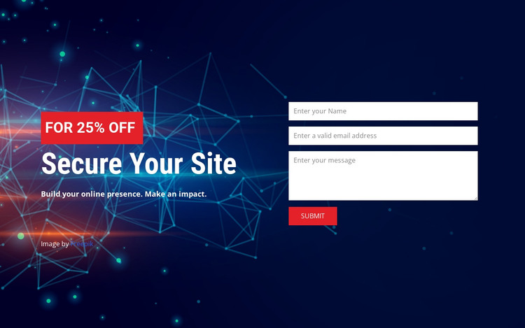 Secure your site HTML Template