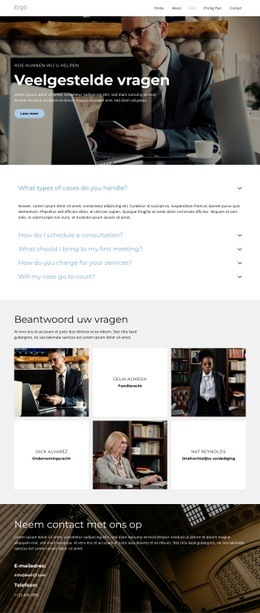Betrouwbare Juridische Adviseurs - Websitesjablonen