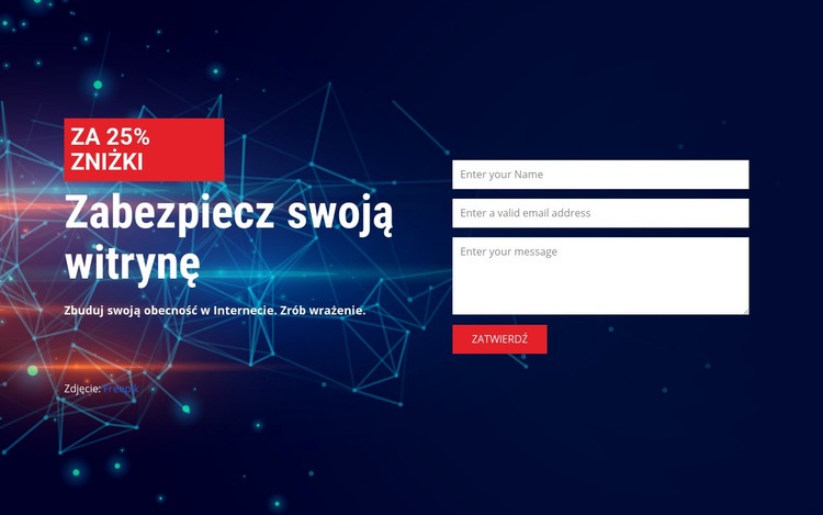 Zabezpiecz swoją witrynę Kreator witryn internetowych HTML