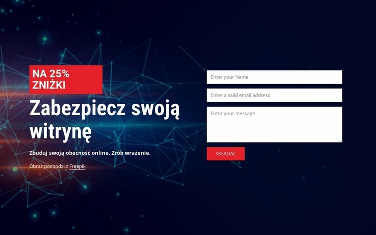 Zabezpiecz swoją witrynę Makieta strony internetowej