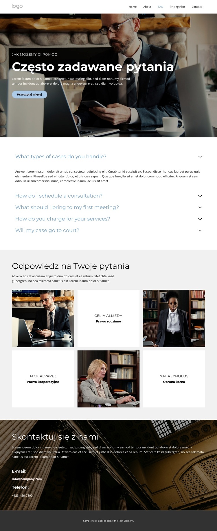 Zaufani doradcy prawni Motyw WordPress