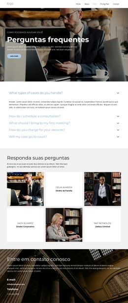 HTML5 Responsivo Para Consultores Jurídicos De Confiança