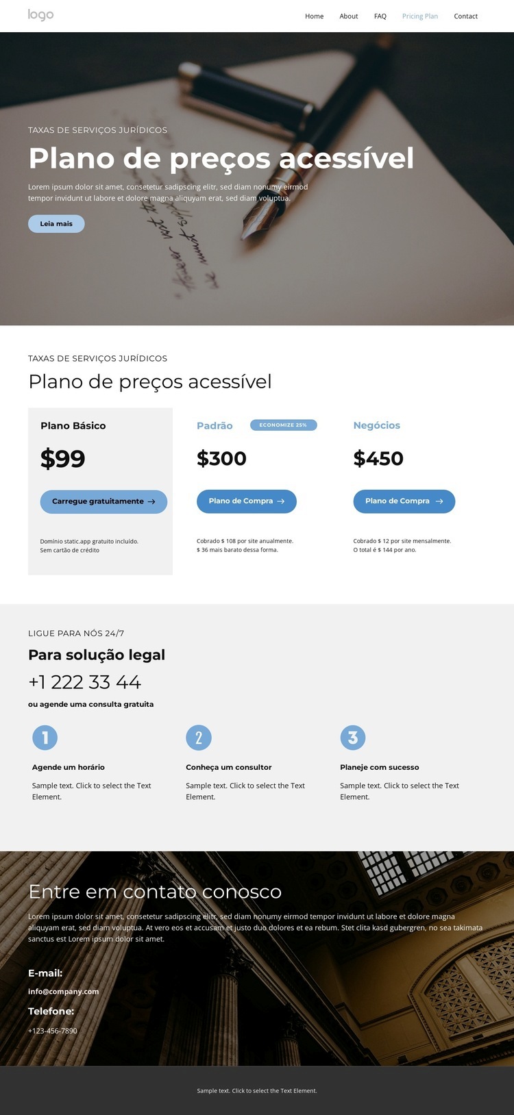 Assessoria Jurídica Profissional Landing Page