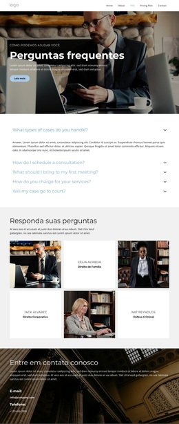 Tema WordPress Impressionante Para Consultores Jurídicos De Confiança