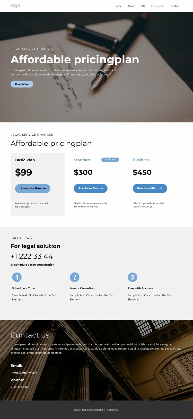 Professional Legal Counsel Website Mockup