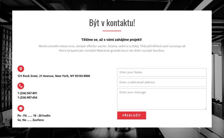 Vaše telefonní číslo a e -mailová adresa Téma WordPress