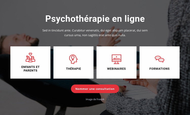 Thérapie depuis votre canapé Modèle Joomla