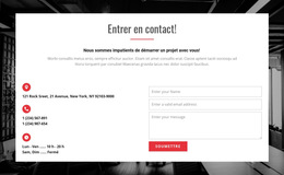 Votre Numéro De Téléphone Et Votre Adresse E-Mail - Modèle De Page De Destination