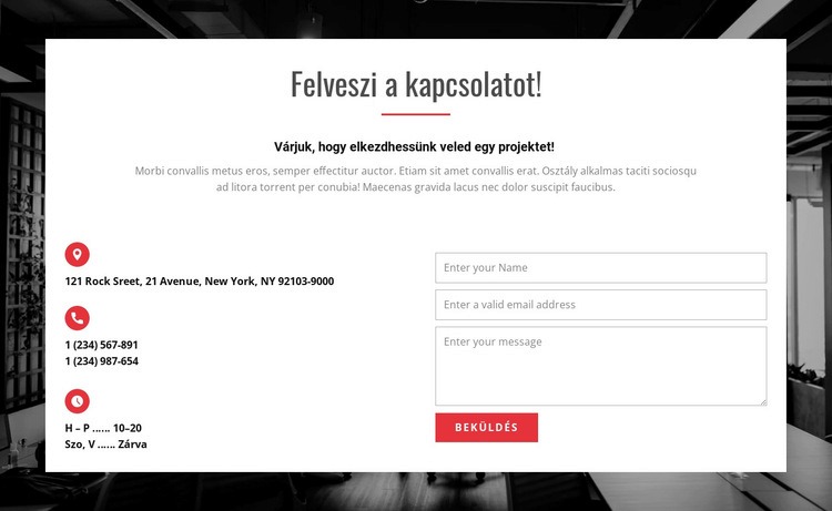 Az Ön telefonszáma és e -mail címe HTML Sablon