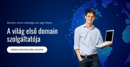 Domain Regisztrációs Szolgáltatás - Egyszerű Webhelysablon