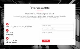 Seu Número De Telefone E Endereço De E-Mail - Protótipo De Site