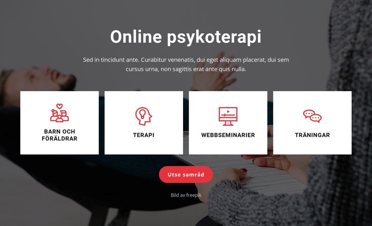 Terapi från din soffa HTML-mall