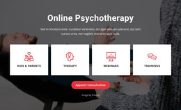Responsieve Websjabloon Voor Therapie Vanaf Je Bank