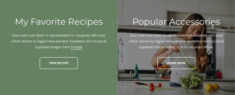 My favorite recipes CSS Template