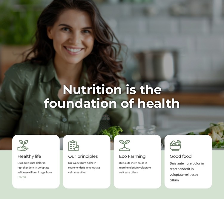 Nutrion is the foundation of health CSS Template