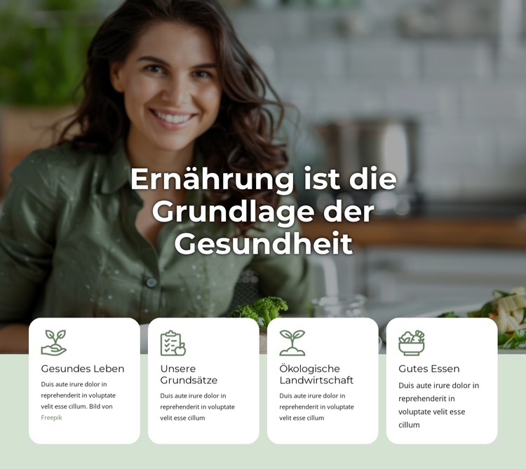 Ernährung ist die Grundlage der Gesundheit CSS-Vorlage