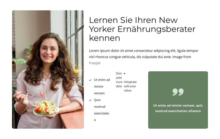 Zertifizierter Ernährungsberater in New York CSS-Vorlage