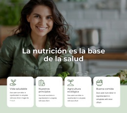 La Nutrición Es La Base De La Salud. - Página De Destino Sencilla