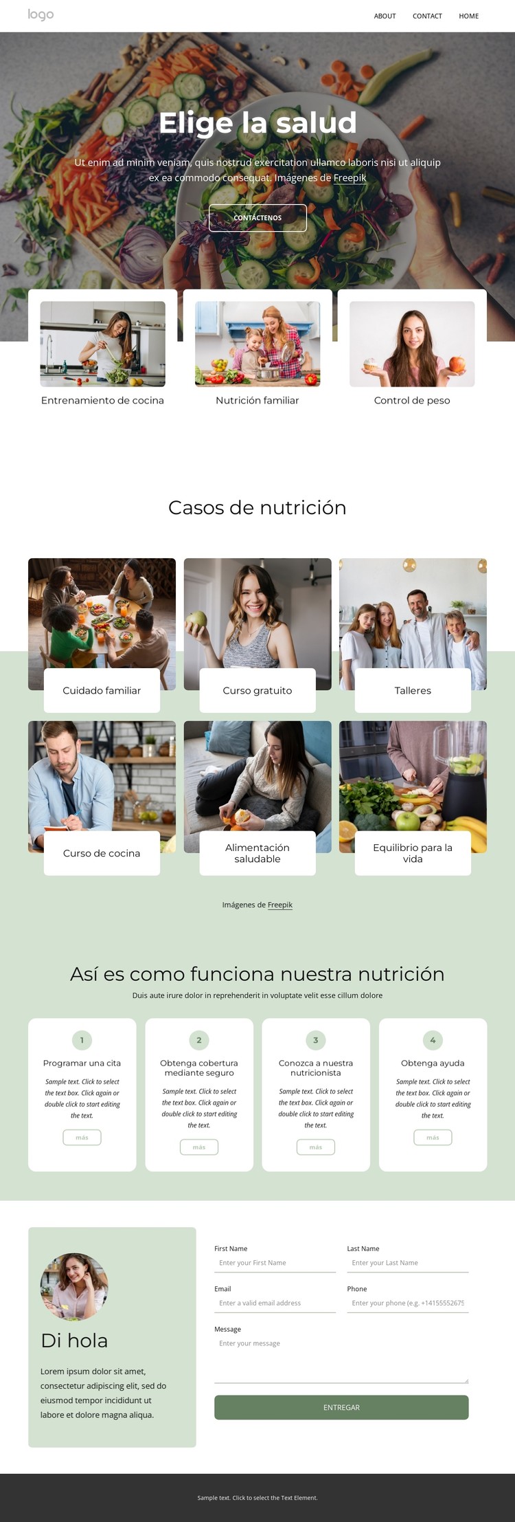 Consulta con nutricionista Plantilla CSS