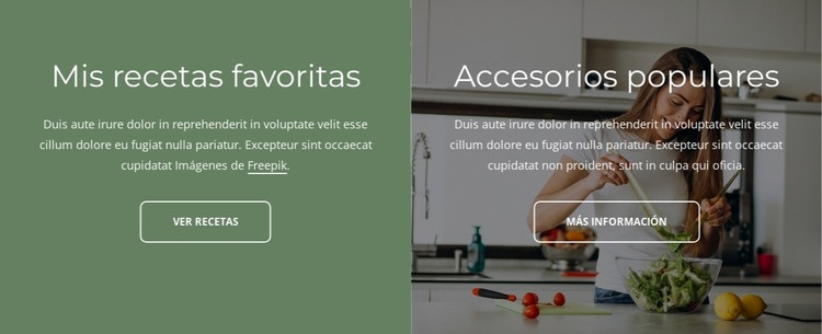 Mis recetas favoritas Plantilla HTML