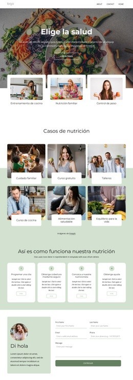 Consulta Con Nutricionista: Plantilla HTML5 Creativa Multipropósito