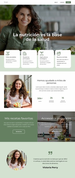 Terapeuta Nutricional Calificado - Arrastrar Y Soltar Plantilla Joomla