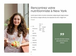 Nutritionniste Certifiée À New York - Conception Web Polyvalente