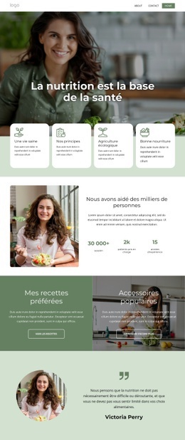 Thérapeute En Nutrition Qualifiée – Modèle Gratuit