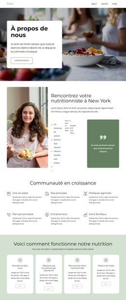 Nutritionniste Certifiée - Site Web Gratuit D'Une Page