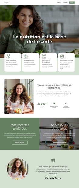 Thérapeute En Nutrition Qualifiée - Inspiration Du Thème WordPress