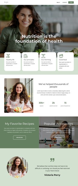 Qualified Nutritional Therapist HTML Template