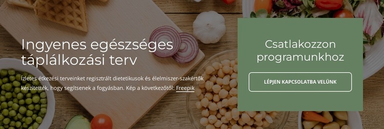 Ingyenes egészséges táplálkozási terv Sablon