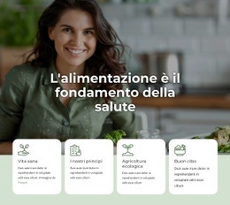 L'Alimentazione È Il Fondamento Della Salute: Trascina E Rilascia Il Generatore Di Siti Web