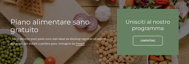 Piano alimentare sano gratuito Modello CSS