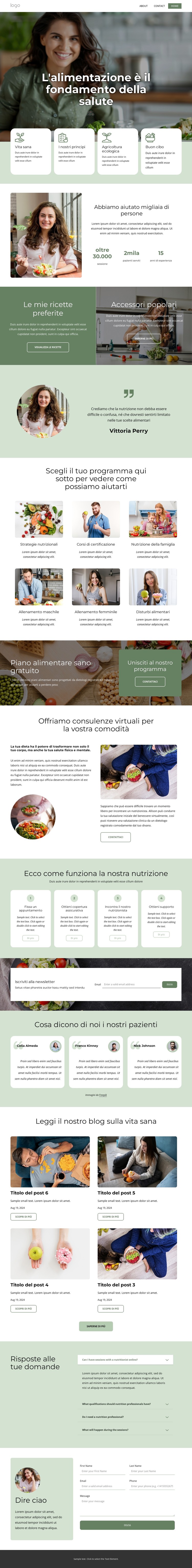 Terapista nutrizionista qualificato Modello CSS