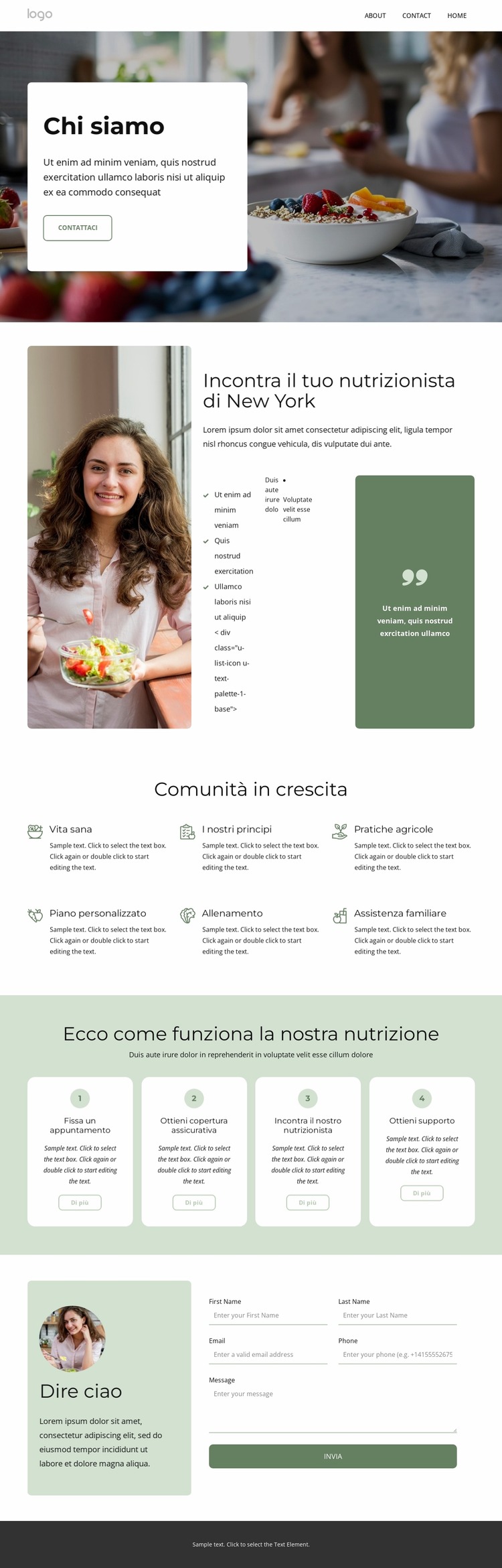 Nutrizionista certificato Modello Joomla