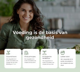 Voeding Is De Basis Van Gezondheid - Eenvoudige Landingspagina