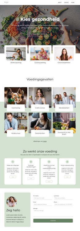 Voedingsdeskundige Consultatie Sjabloon Voor Bestemmingspagina'S