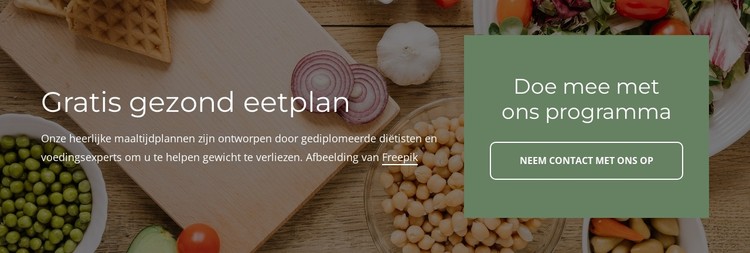 Gratis gezond eetplan CSS-sjabloon