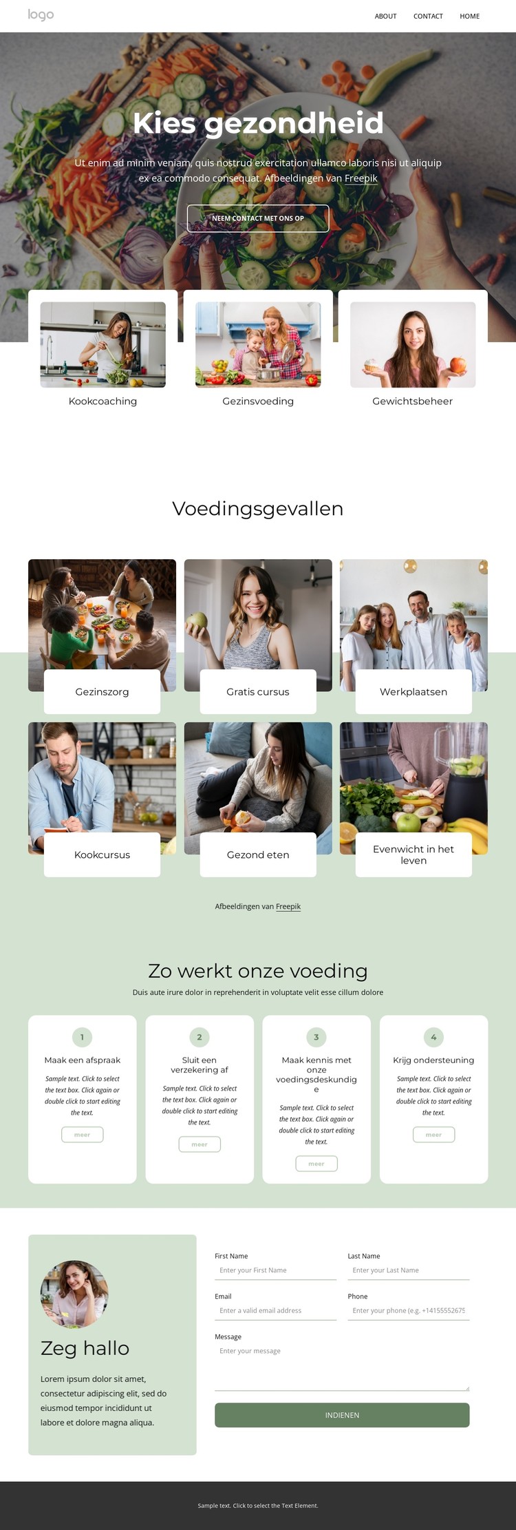 Voedingsdeskundige consultatie CSS-sjabloon