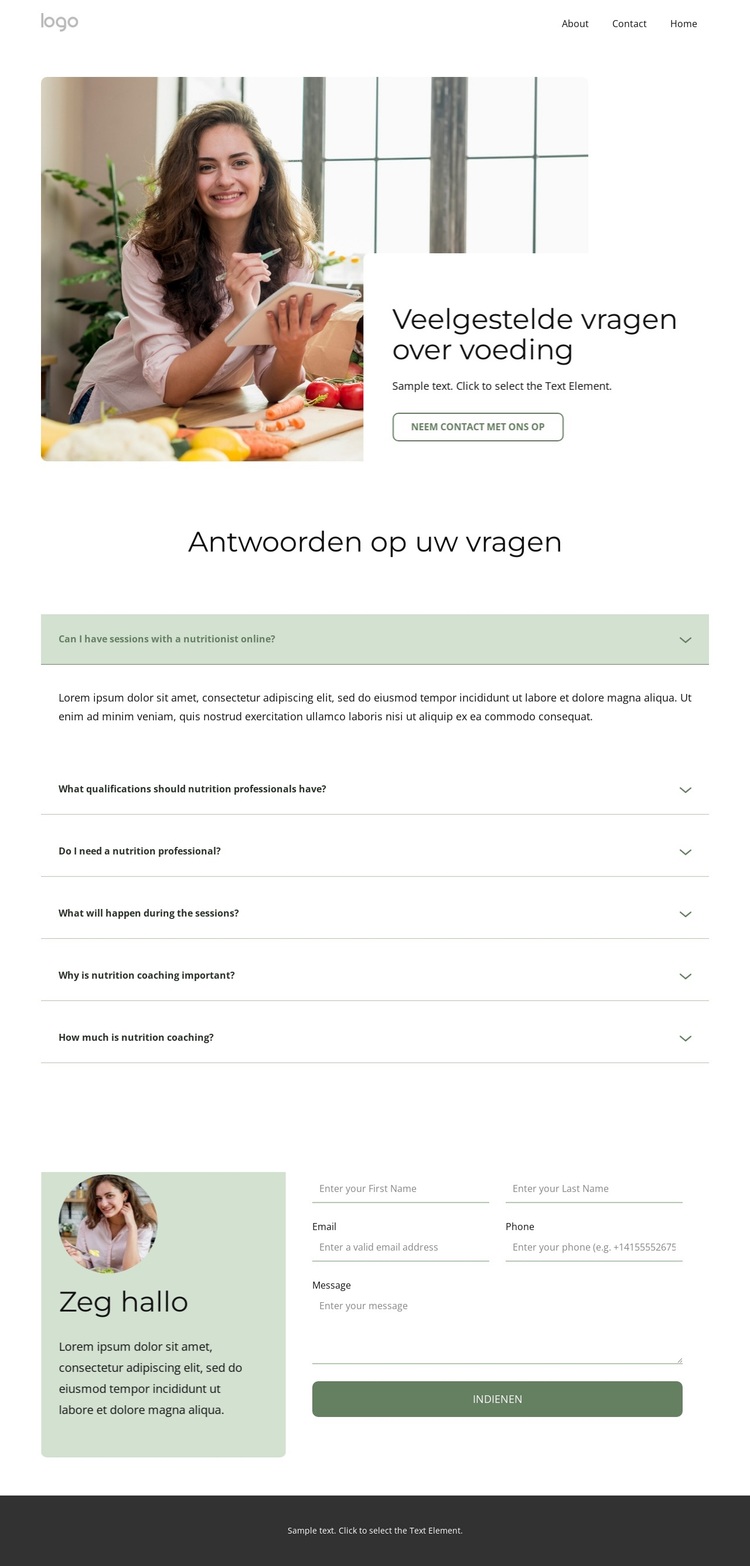 Veelgestelde vragen over voeding WordPress-thema