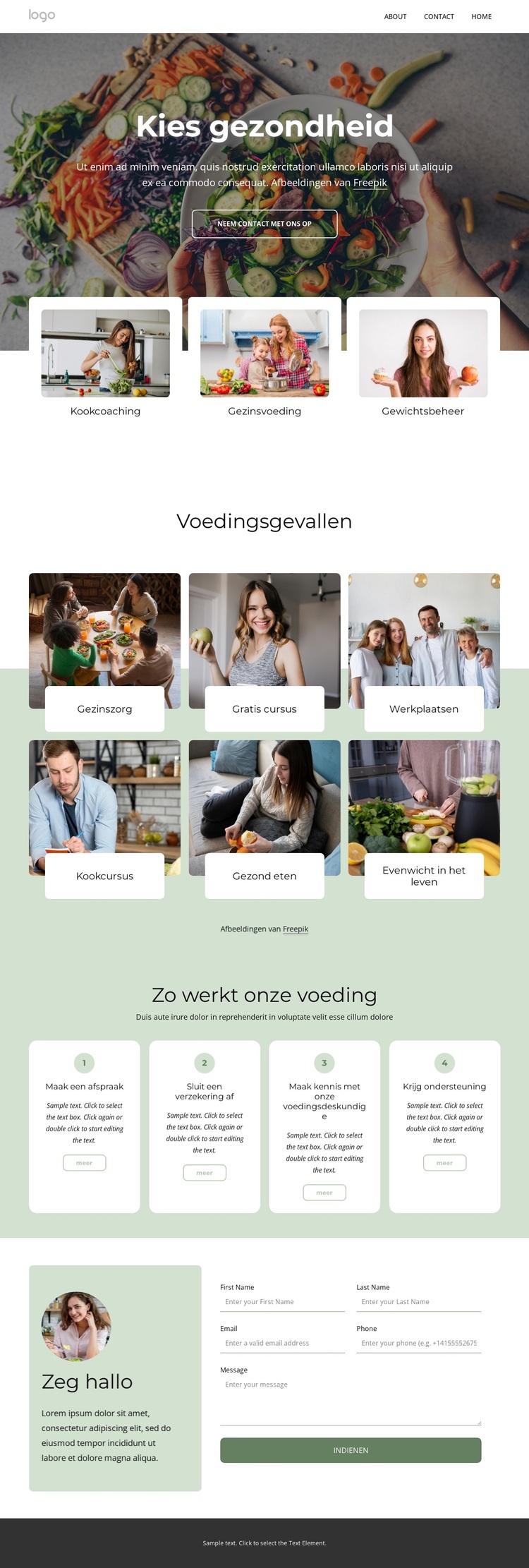 Voedingsdeskundige consultatie WordPress-thema