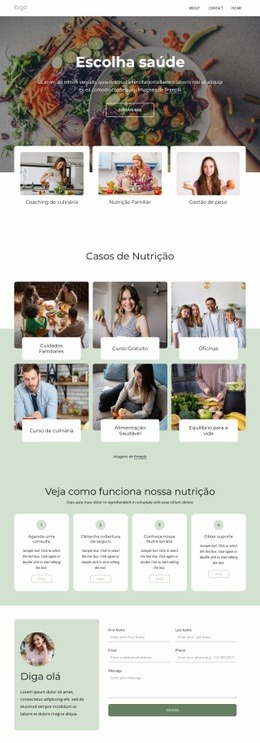 Construtor De Sites Incrível Para Consulta De Nutricionista