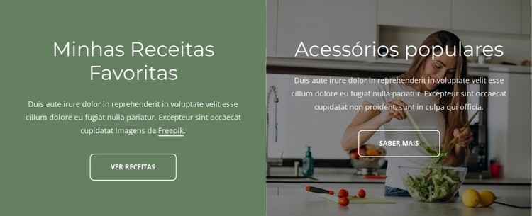 Minhas receitas favoritas Construtor de sites HTML