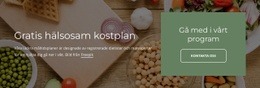 Gratis Hälsosam Kostplan Grundläggande HTML-Mall Med CSS