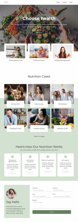 Awesome Website Builder For Nutritionist Consultation