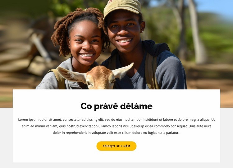 Přispějte na pomoc africkým dětem Šablona HTML