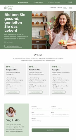 Ernährungsberaterin - Funktionale Joomla-Vorlage