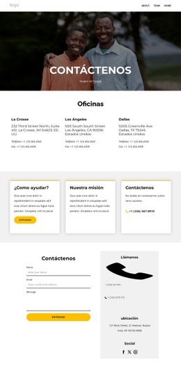 Pagina De Contacto - Responsive HTML Website Designer