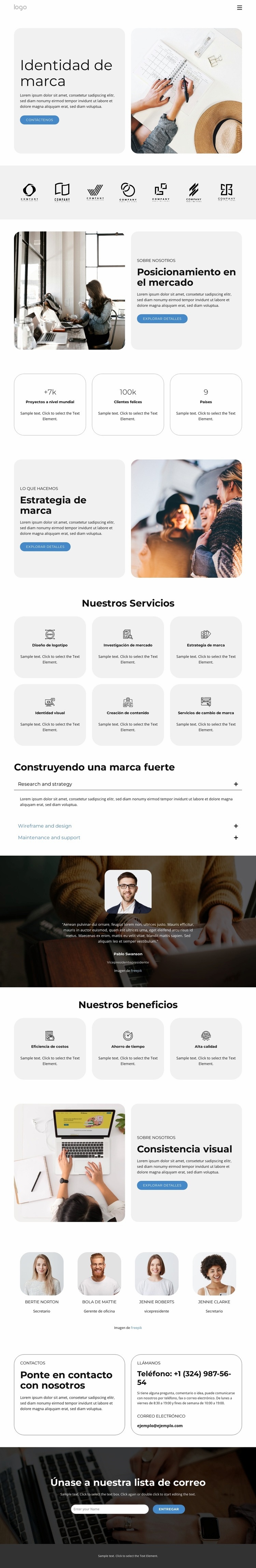 Posicionamiento en el mercado Diseño de páginas web